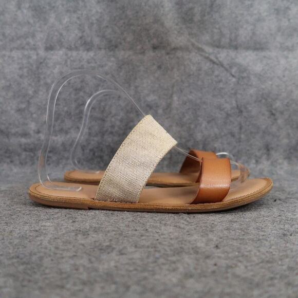 Old Navy Shoes Womens 7.5 Sandal Casual Slide Double Strap Totally Natural Flats - Picture 2 of 13